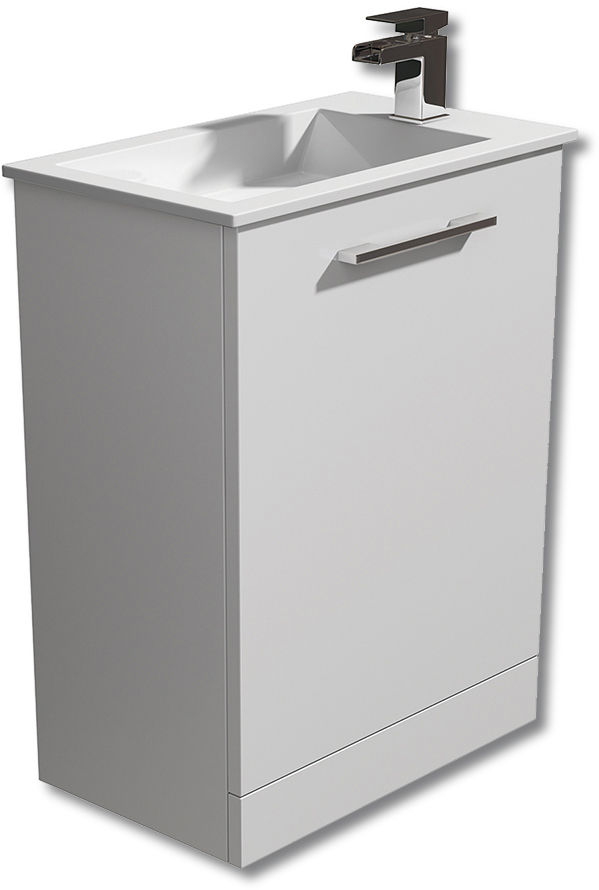 SY-BCB202 500mm Vanity Unit - White & SY-TOP201 500mm Vanity Unit Top